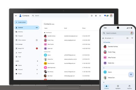 Google Contacts s'inspire d'iOS pour partager vos coordonnées